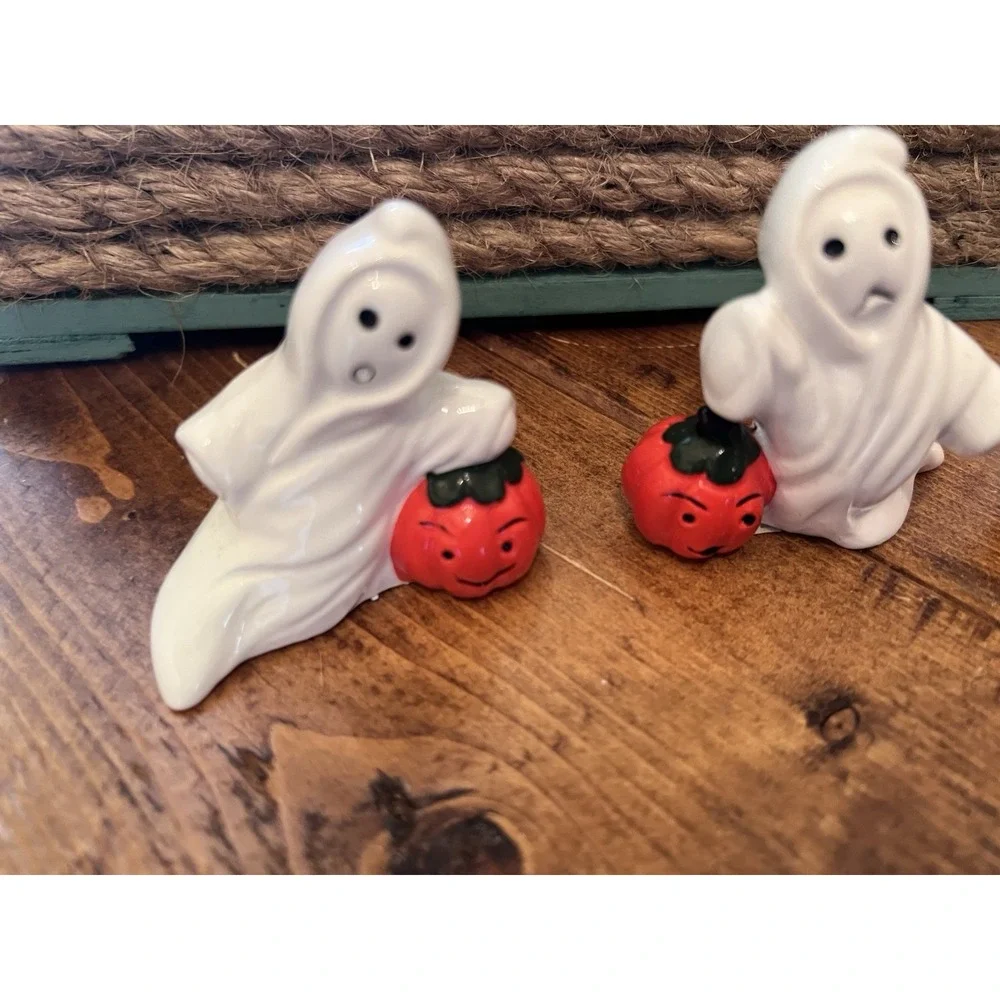 (2) Vintage George Good Ghost Halloween Jack O Lanterns 3